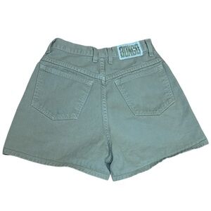 Bongo 90s High Rise Tan Jean Shorts, khaki denim, 9